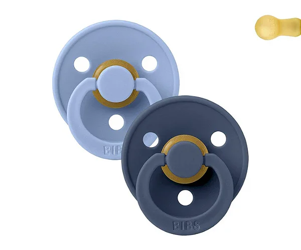 Chupeta Bibs Colour Pacifier  Azul Marinho e Azul Claro