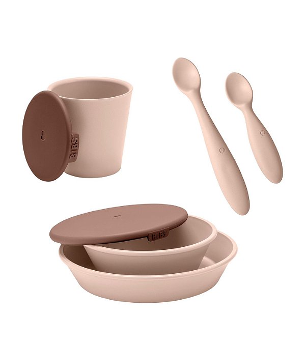 Kit Alimentação Bibs Mealtime set Rosa