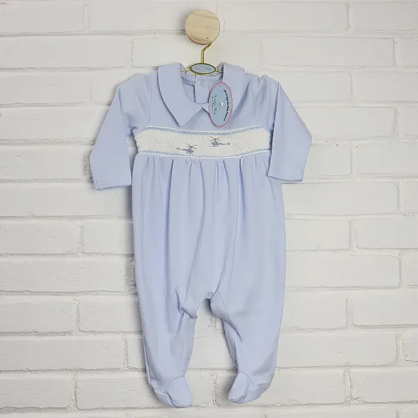Macacão Smock Helicóptero Azul
