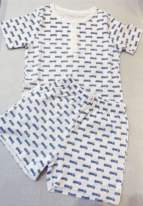 Pijama Pima Camiseta E Short Carros