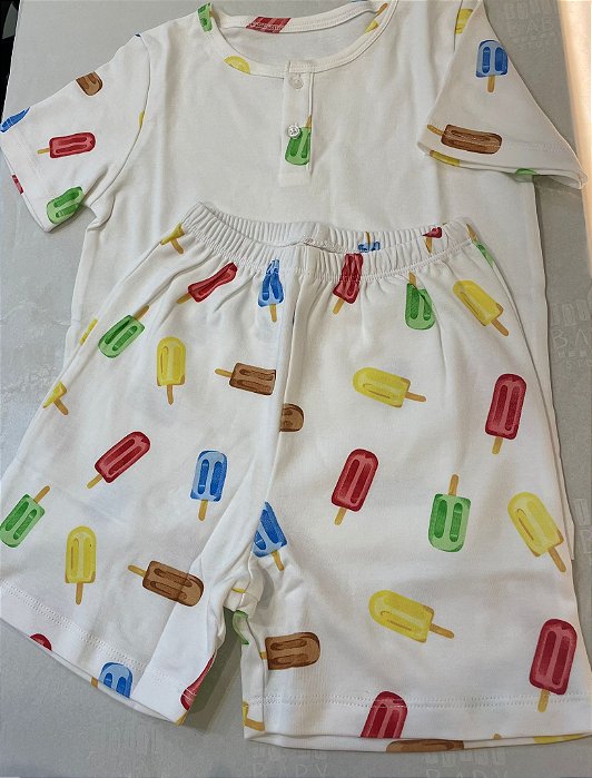 Pijama Camiseta E Short Picolé