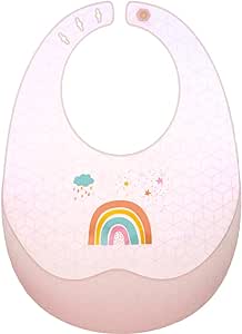 Babador Em Silicone Com Pega Migalhas Com Estojo Arco Iris - Buba