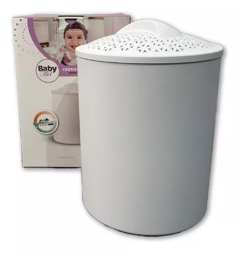 Cesto De Roupa Branco - Baby Mel