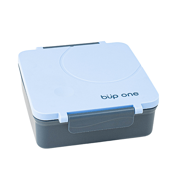 Bento Box 3 Divisórias Com Pote Térmico Azul - Bup Baby