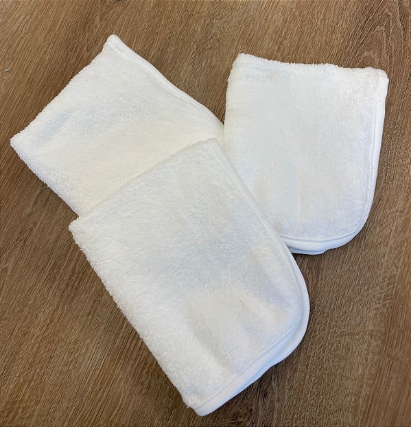 Kit de 3 Paninhos de Boca Branco