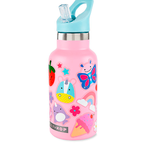 Garrafa de Aço Spark Style Personalizável Rosa - Skip Hop