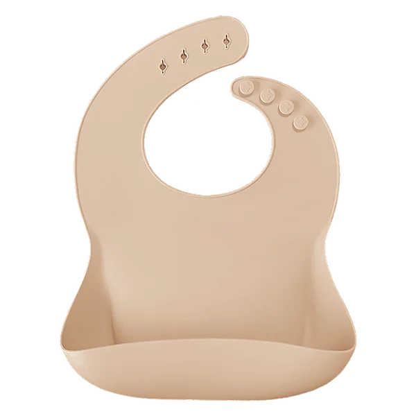 Babador em Silicone com Cata Migalhas Bubble Beige - Minikoioi