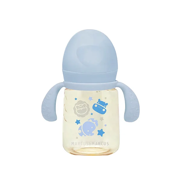 Copo Treinamento de Transição com Bico em Silicone Azul 180ml - Marcus & Marcus