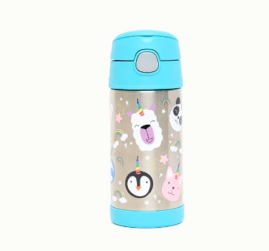 Garrafa Térmica Infantil Funtainer Unicórnio Colorido Thermos - 355ml