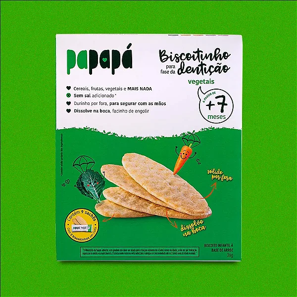 Biscoitinho para Fase da Dentição Vegetais 36g - Papapá