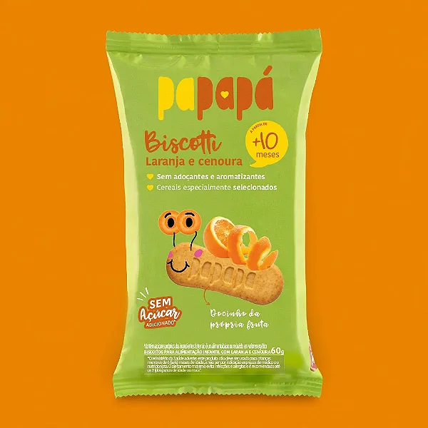 Biscotti Laranja e Cenoura 60g - Papapá