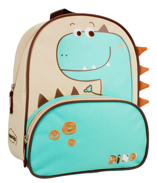 Mochila Infantil Dinossauro Bege - Pimpolho