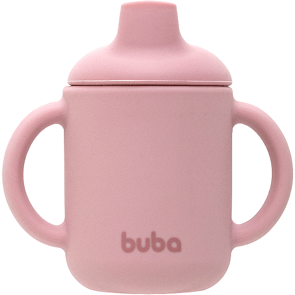 Copo de Transição em Silicone Rosa 120ml - Buba