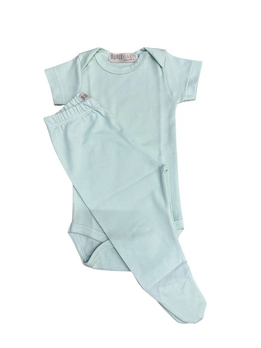 Conjunto de Pima Body Manga Curta e Calça Verde Menta