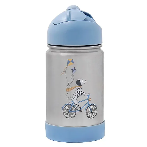 Garrafa Flip Térmica Infantil Dálmata com Alça de Silicone - Bup Baby