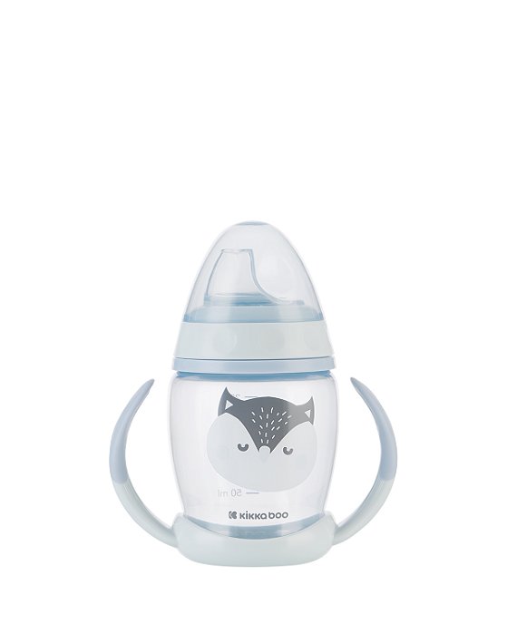 Copo com Bico de Silicone 200ml Happy Face Blue - Kikkaboo