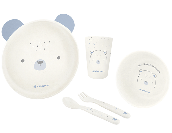 Kit de Refeição Bear With Me Blue - Kikkaboo