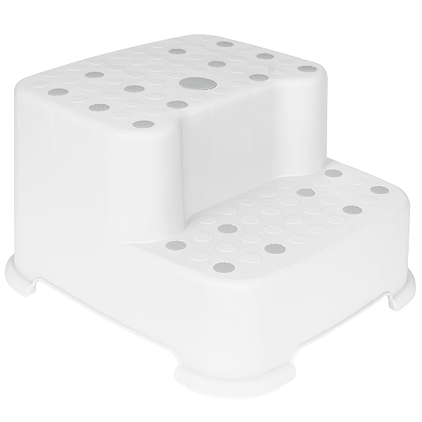 Degrau Duplo Antiderrapante Branco - Buba
