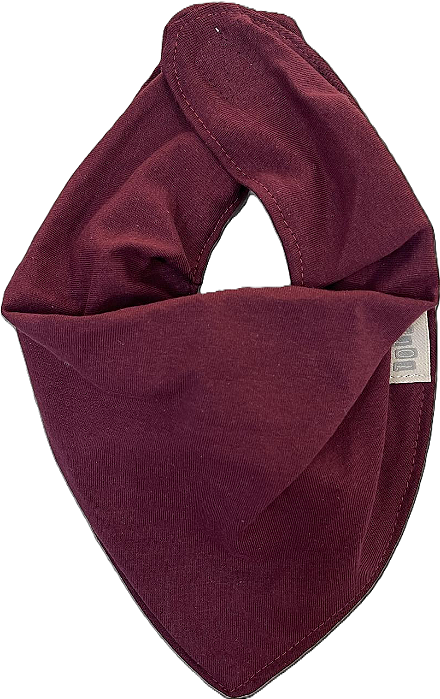 Babador Bandana Vinho - Total Baby Store