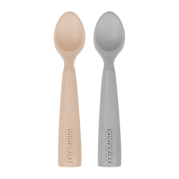 Colheres em Silicone Scooper Bubble Beige/Powder Grey - Minikoioi