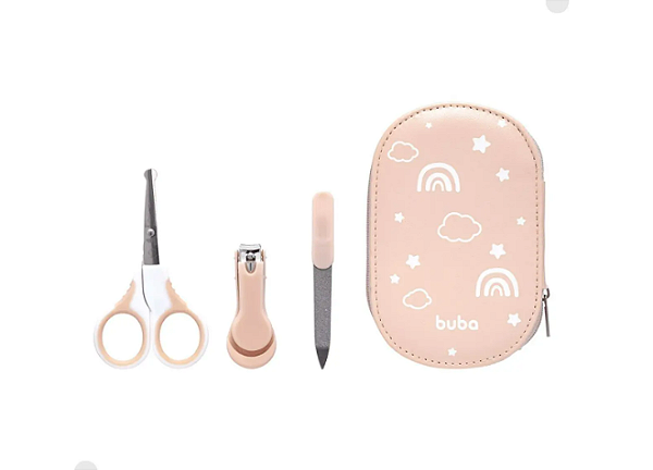 Kit Manicure com Estojo Rosa