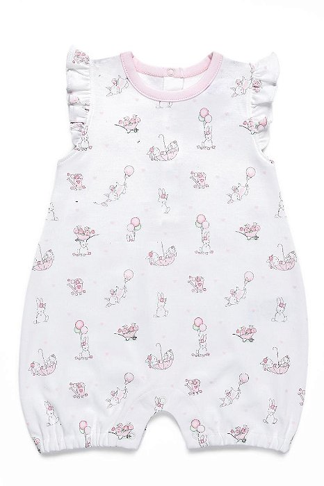 Macacão Curto Pinky Bunny Pima Peruano