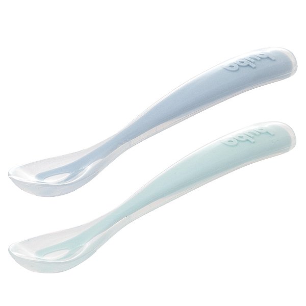Kit 2 Colheres em Silicone Fase 1 Azul - Buba