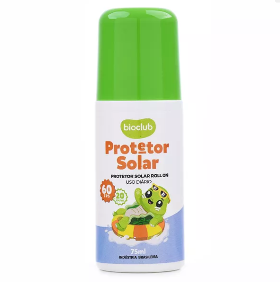 Protetor Solar Roll On 60 FPS - 75ml Bioclub