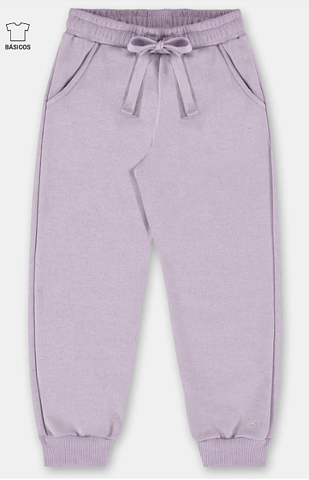 Calça em Moletom Linho Lilas