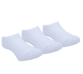 Kit Meia lisa 3 Pares Invisivel Branca
