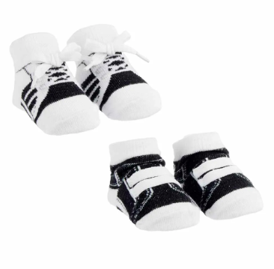 Kit Meia festinha com 2 Pares Branco e Preto RN