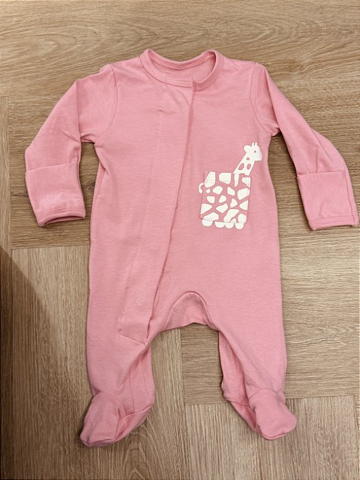 Macacão Magnetico Colab Totalbaby - Rosa Tulipa