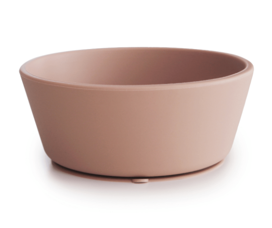 Bowl de Silicone com Ventosa Rosa Mushie