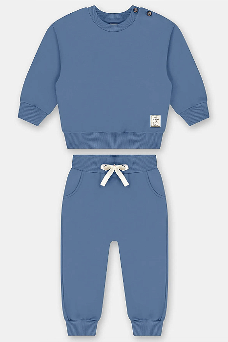 Conjunto com Blusão e Calça Nature para Bebê Azul