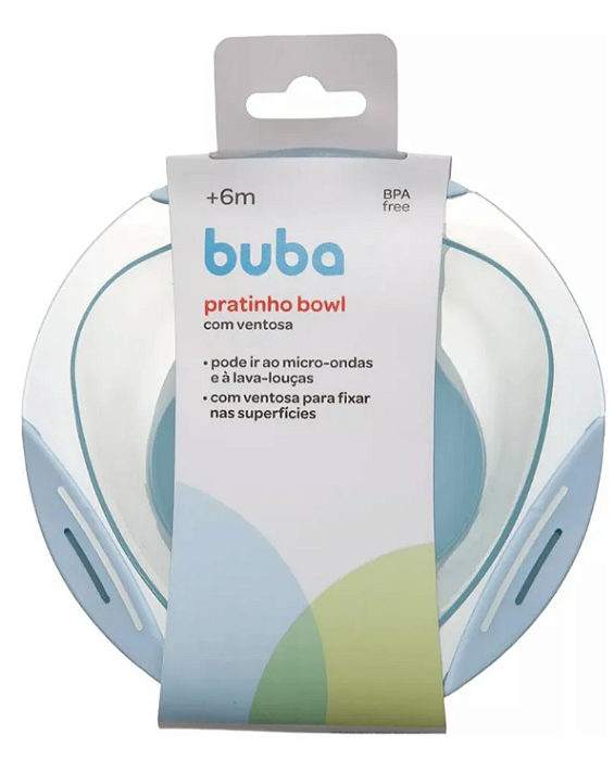 Pratinho Bowl Azul Com Ventosa Buba