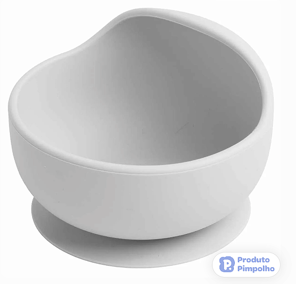 Bowl de silicone com ventosa soft Cinza - Pimpolho