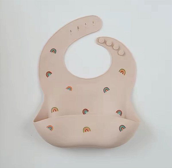 Babador em Silicone Arco Iris