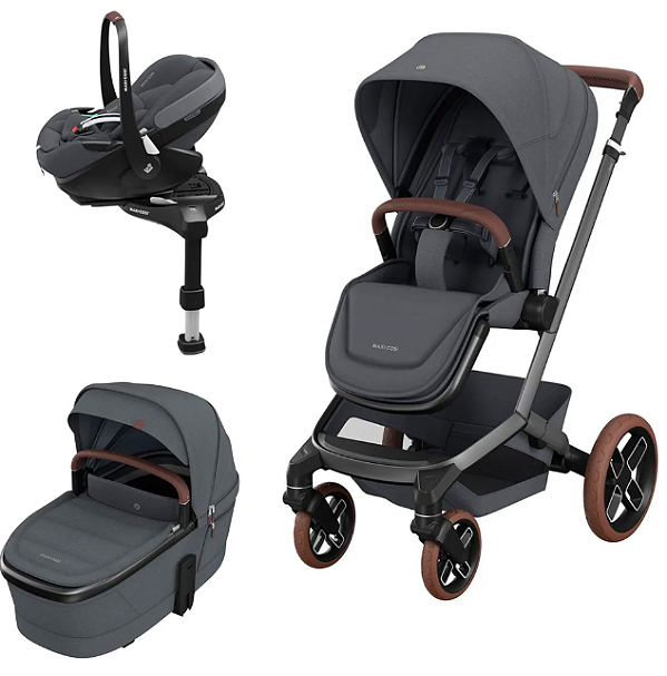 Carrinho Fame Travel System Combo Moises + Bebe Conforto Pebble Pro Twillic Graphite