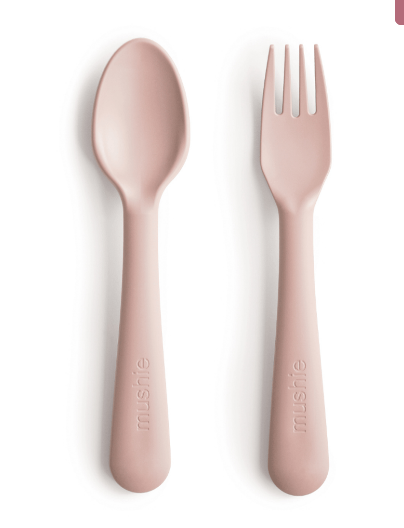 Kit Garfo e Colher PP Rosa Mushie