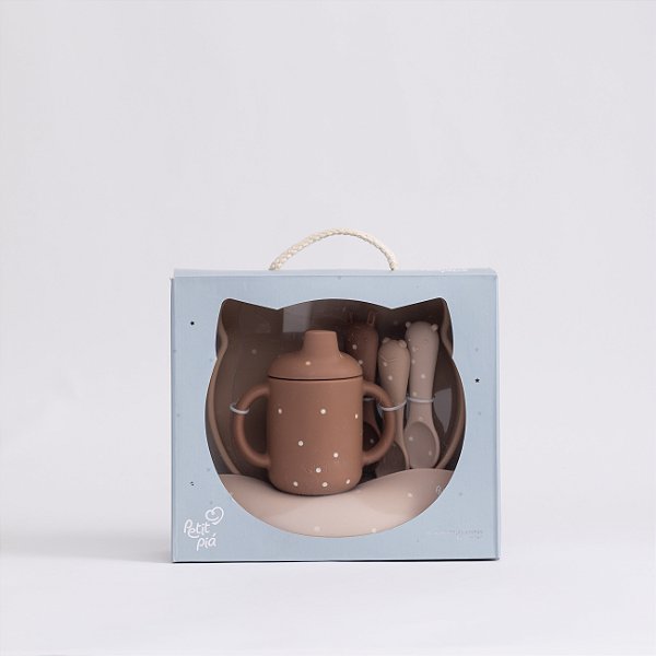 Kit Alimentação 6 pcs Marrom Premiun - Petit Pia