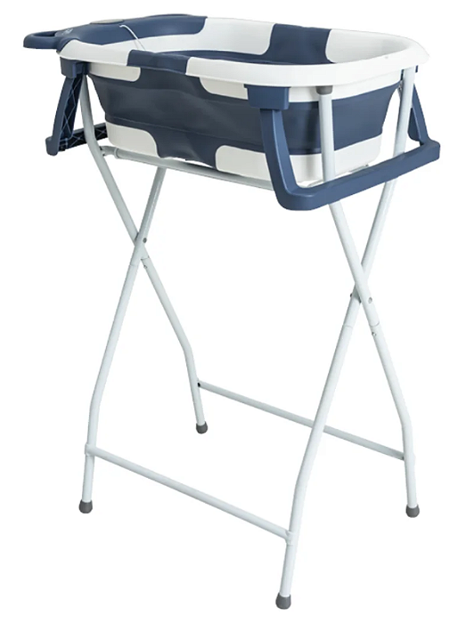 Banheira Com Suporte Bebe Dobrável Kiddo Koala Plus Azul Marinho