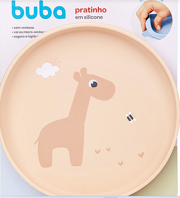 Pratinho Em Silicone Com Ventosa Cloudy Buba - BEGE