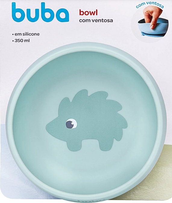 Bowl em Silicone com Ventosa Cloudy Verde  - Buba