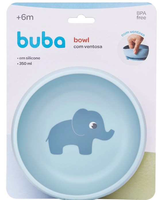 Bowl em Silicone com Ventosa Cloudy Azul - Buba