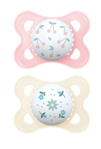 Kit com 2 Chupetas Original MAM 0-6m  Menina Rosa