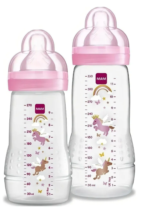 Kit 2 Mamadeiras MAM Easy Active 270/330ml Rosa