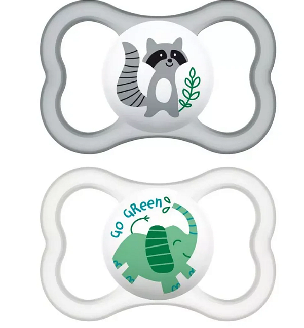 Chupeta Air 6+ meses Embalagem Dupla Cinza e Verde - MAM