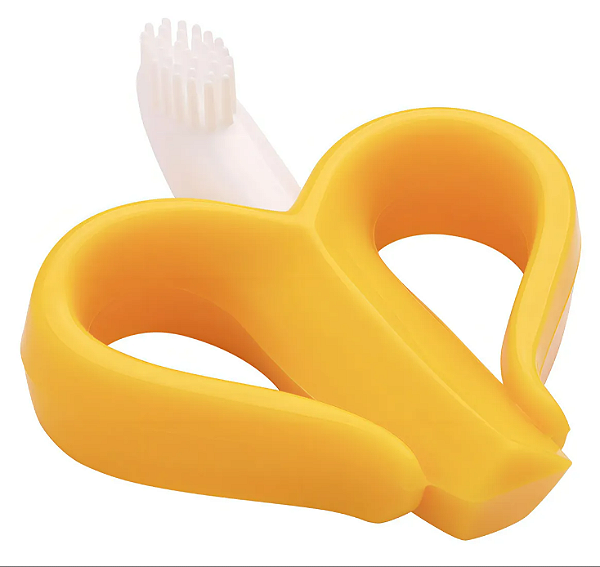 Massageador De Gengiva Ludico Banana Pimpolho Cor Amarelo