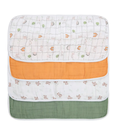 Paninho de Ombro Soft Premium Papi Baby Kit 4 Unidades - Ursinho Bolinha