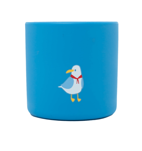 Copo De Silicone Ursinho Navy Azul Büp Baby